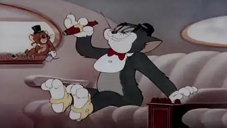 猫和老鼠:汤姆猫来到车上抽雪茄,却发现杰瑞鼠在,半天才反应过来