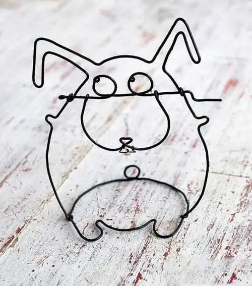 冰冷的铁丝也能很清新,看铁丝做成的动物手工艺品