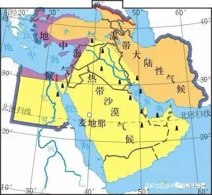 图一:中东地形图正因为东西方文明的交汇,反过来说,也就意味着这片