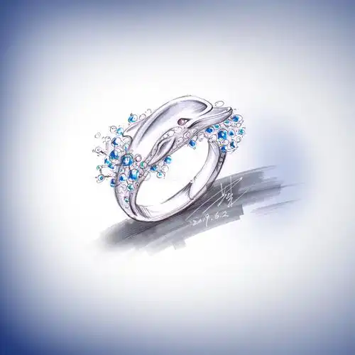 每日灵感海豚戒指珠宝设计师灵感来源