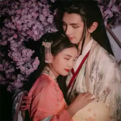唯美一对古风汉服情侣头像古风情头真人汉服图片