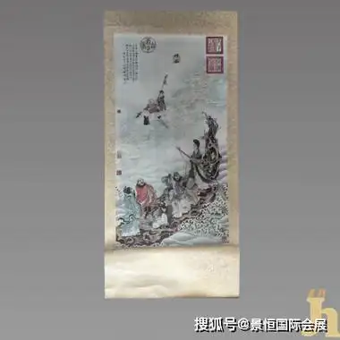 唐伯虎精品巨作:唐寅款《八仙过海》图_人物画_作品_画面