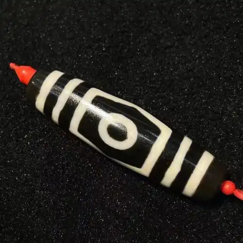 聚缘藏传古法三眼天珠尺寸13x475mm左