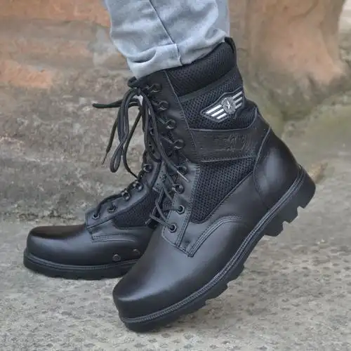 冬季爆款真皮07军官羊毛皮鞋牛皮棉军鞋男士靴子保暖防寒中筒军靴