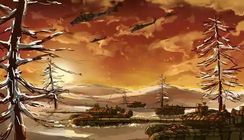 军事迷最爱的坦克车插画