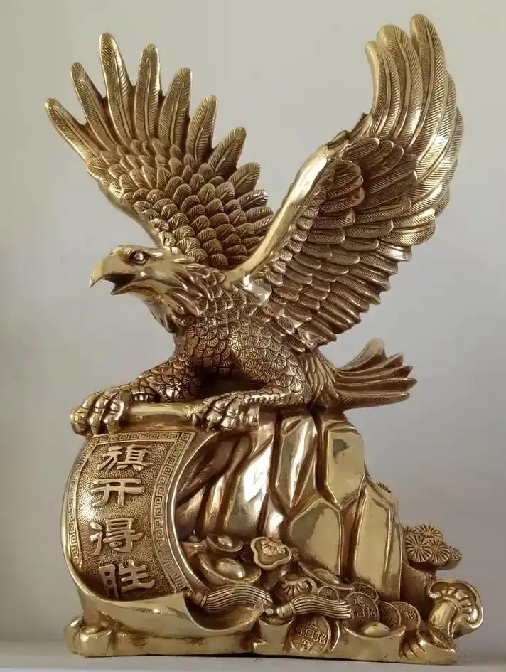 纯铜桌面摆件74雄鹰展翅,大展宏图 - 抖音