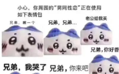 小心你周围的"男同性恋"正在使用 如下表情包