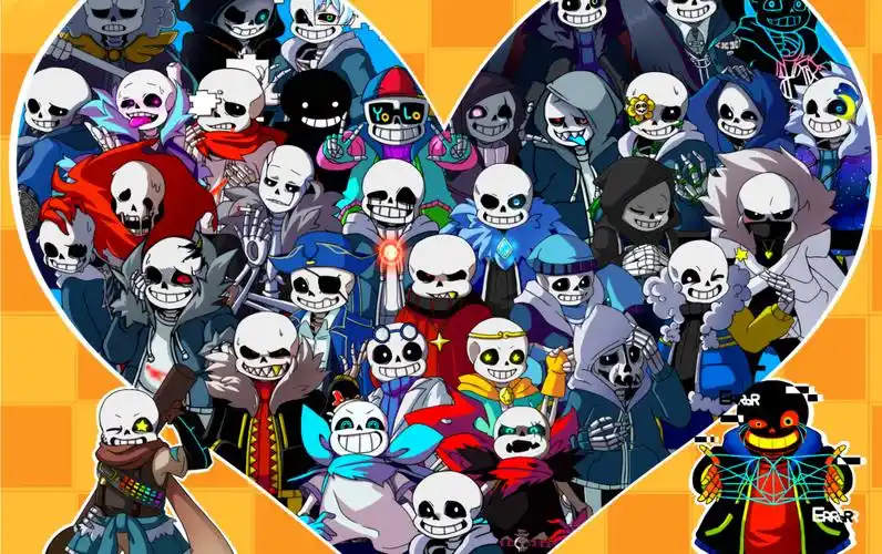 inksans025更新在此所有出现的au各sans祝大家元旦快乐啦