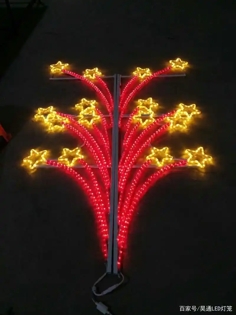 2022新款led发光中国结灯饰路灯挂件春节节日灯杆亮化