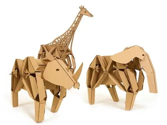 纸板制作的可爱小动物