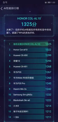 跑分是20万多一点到手之后,也娱乐一下,用鲁大师和安兔兔给荣耀10跑跑