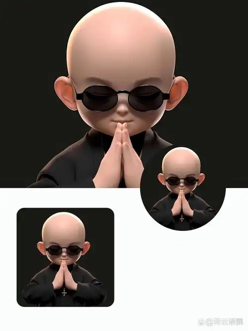 光头小男生头像