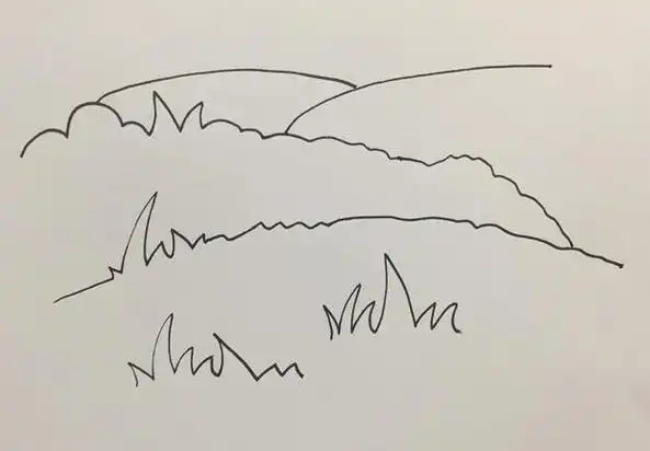 大自然草地简笔画