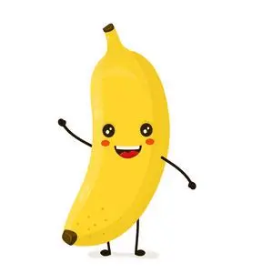 有趣的快乐可爱快乐的微笑香蕉照片