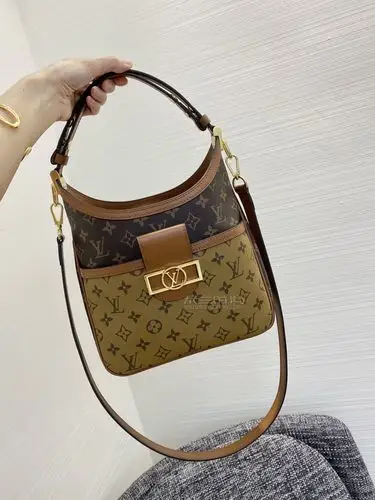 【lv达芙妮腋下包】路易威登2020新款女包老花hobo dauphine手提单肩