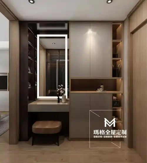 玛格全屋定制图片现代简约风格衣帽间效果图