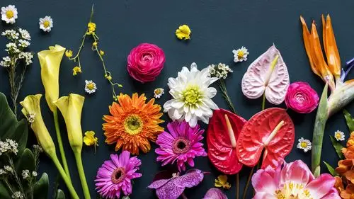 壁纸 许多种花卉,多彩