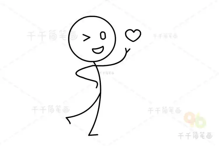 浪漫的告白火柴人_火柴人简笔画