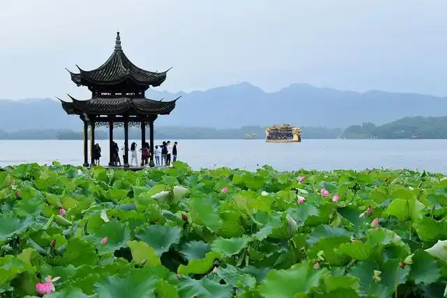 杭州西湖是中国著名的风景区,有着四季美景