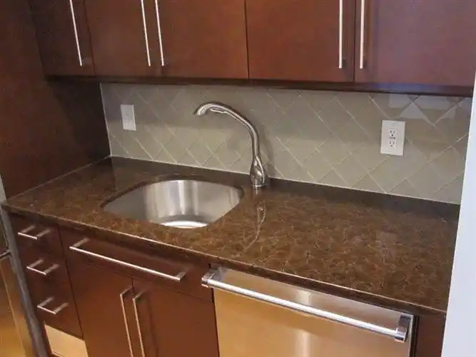 环保橱柜台面面板晶创玉石玻璃琥珀棕