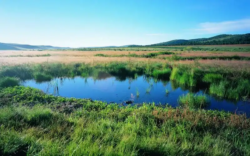 蓝色天空草地风景桌面壁纸蓝色天空图片草地图片风景桌面壁纸