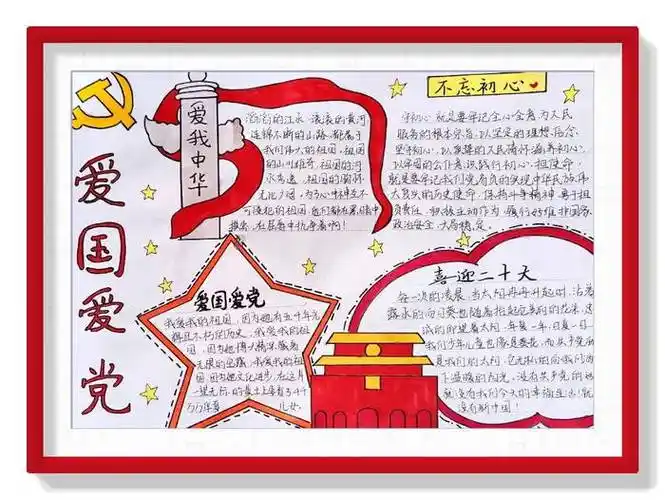 喜迎党的20大主题手抄报内容