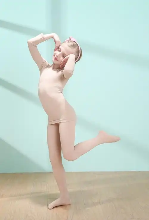 官网旗舰儿童肉色打底衣舞蹈服演出隐形套装内衣加绒女童白打底衫肤色