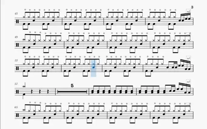 《一万次悲伤》逃跑计划架子鼓动态鼓谱架子鼓教学视频100首流行歌曲