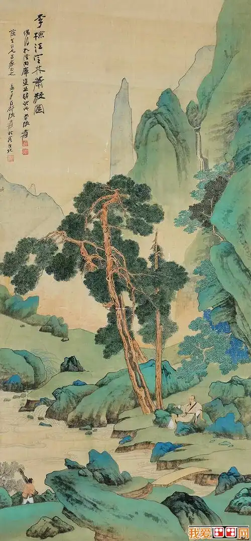 张大千最美的山水画赏析(10)_中国名画_百科_我爱画画网_一个免费学