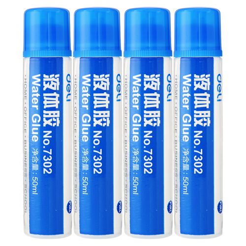 得力胶水7302液体胶可做水晶泥透明diy饰品材料手工液体胶50ml