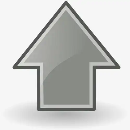 灰色的上箭头图标