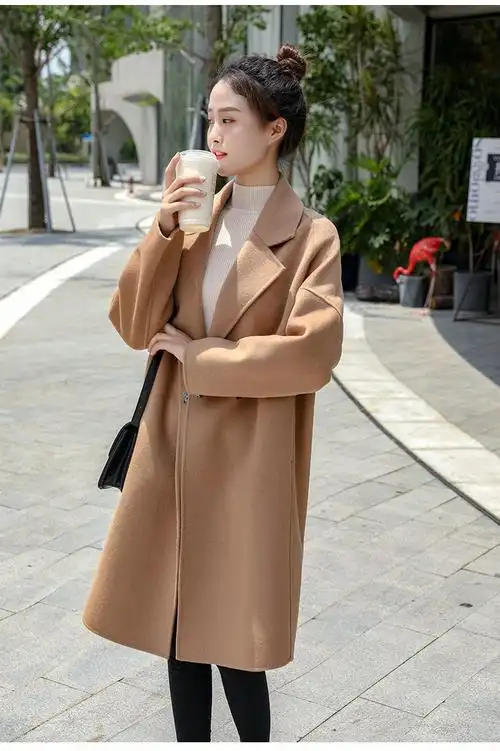 秋冬新款毛呢大衣女毛呢外套呢子大衣风衣女秋冬新款洋气外套女潮ins