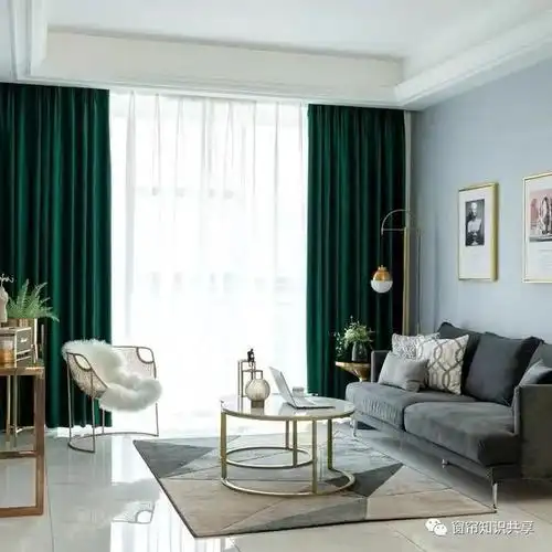 孔雀绿窗帘,时尚大气,怎么搭配都出彩