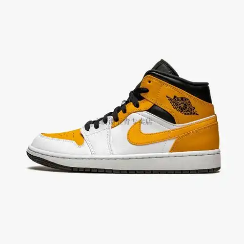 木清清高版本airmidaj黑白黄男女中帮休闲篮球鞋55472417036