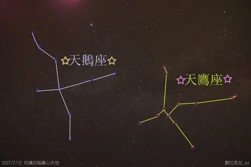 星座连连看-12(夏) (天琴座,天鹰座,天鹅座) - mychat 数位男女_天文