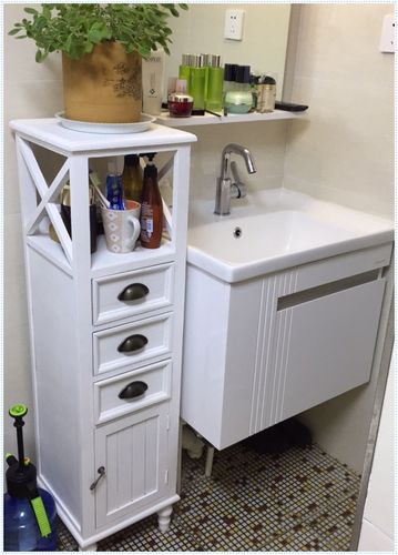 卫生间边柜角柜实木浴室边柜卫生间收纳马桶侧柜小高柜洗手间超窄落地