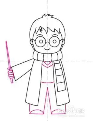 如何画卡通哈利·波特