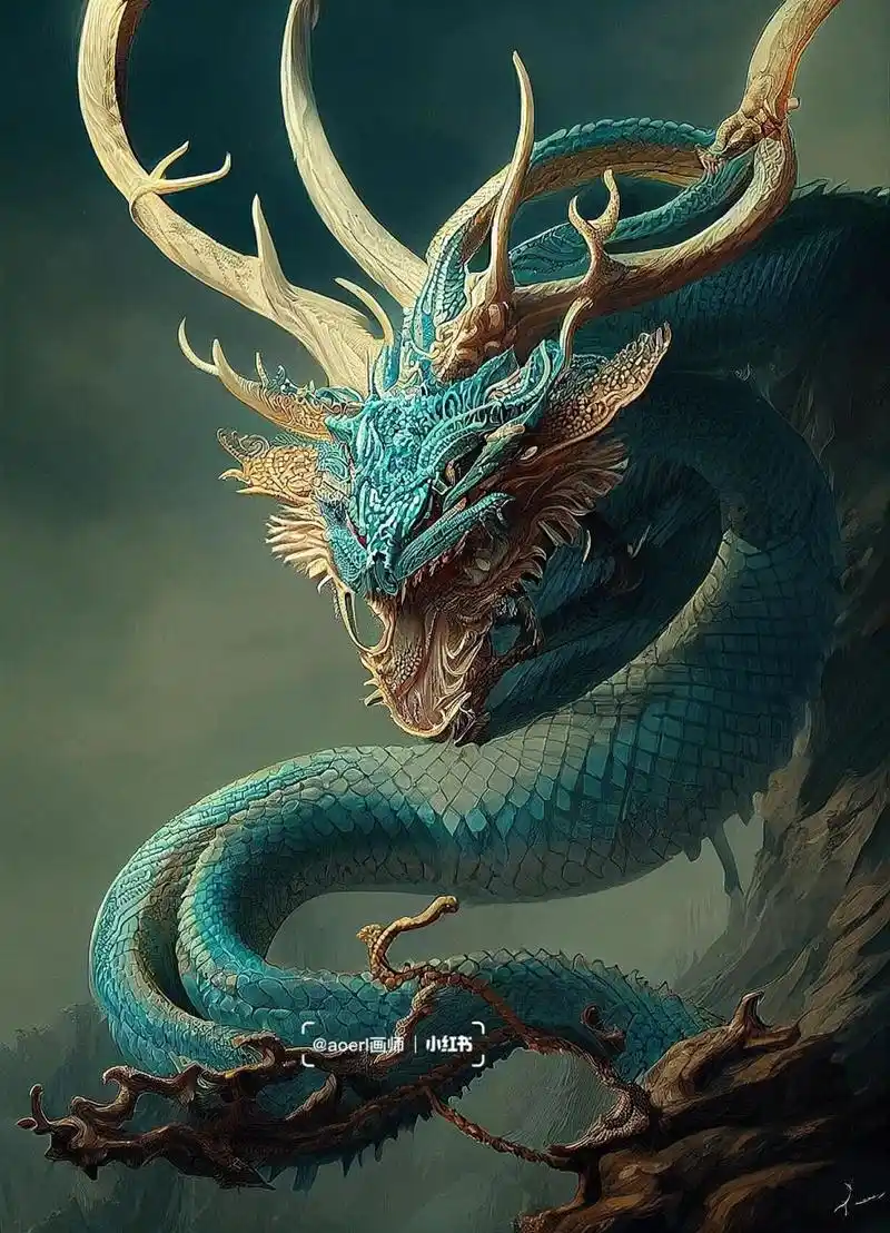 山海经系列之苍龙,传说中的东方之神 青龙,亦作"苍