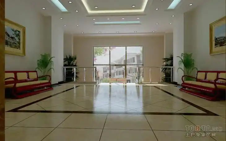 高层一楼大厅效果3副本 – 设计本装修效果图