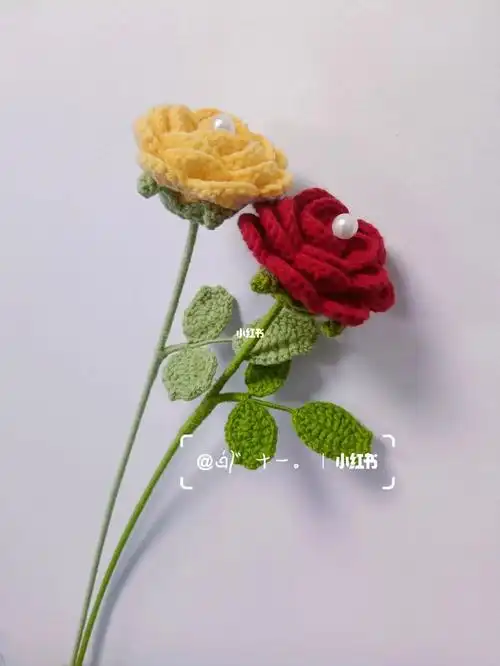 钩织  #手工钩织  #玫瑰  #钩针图解  #钩织玫瑰花