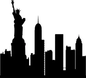 城市剪影 城市建筑轮廓 建筑群