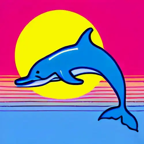 法式漫画简约风格波普艺术手稿空中海豚插画 #法式漫画#简约风 - 抖音