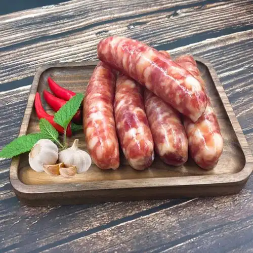 蒜味香肠淀粉烤肠商用热狗新鲜猪肉火山山石香肠
