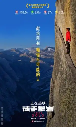 奥斯卡佳作徒手攀岩今日上映呈现心灵与视觉的双重震撼体验