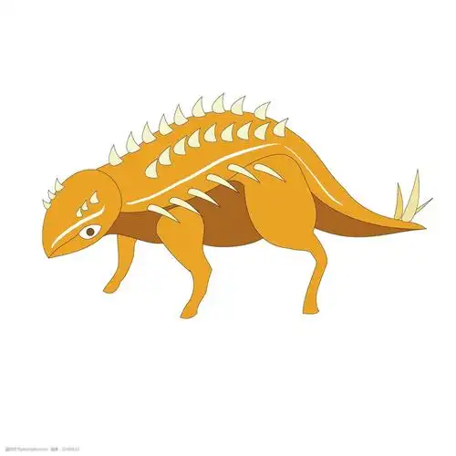 黄色的甲龙 漂亮的甲龙 创意甲龙 甲龙装饰 甲龙插画 立体甲龙 卡通甲