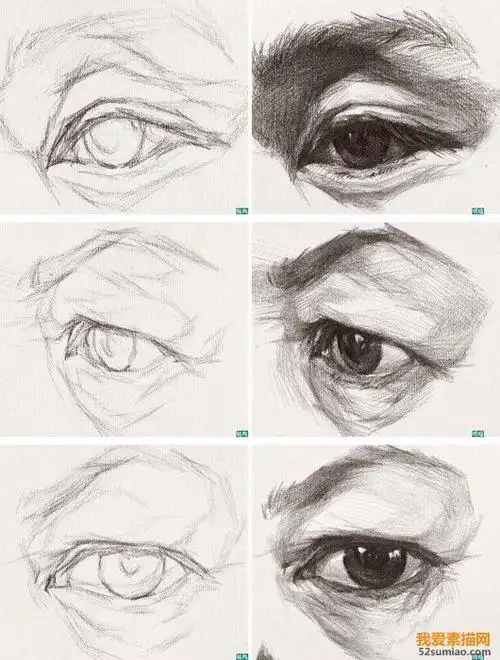 素描画眼睛的详细教程