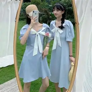 闺蜜装夏季连衣裙三人