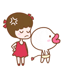 小姑娘红色裙子拽尾巴大红嘴唇生气gif动图_动态图_表情包下载_soogif