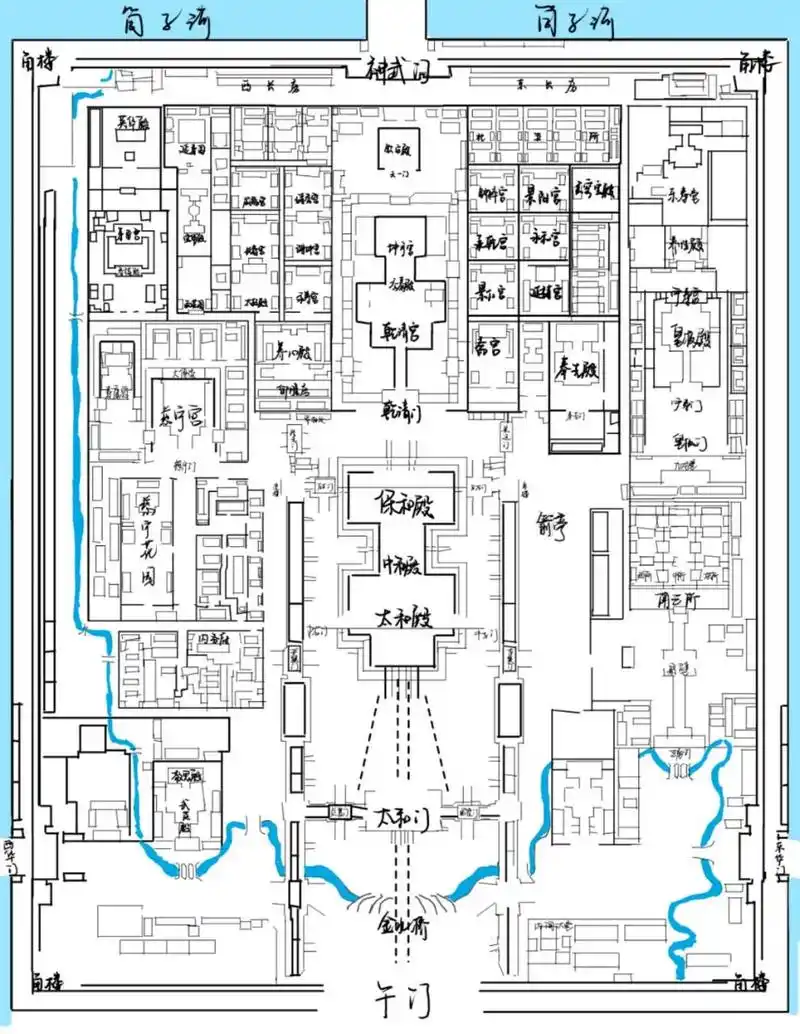 班里卷王们画的故宫平面图和我画的故宫平面图#故宫  - 抖音