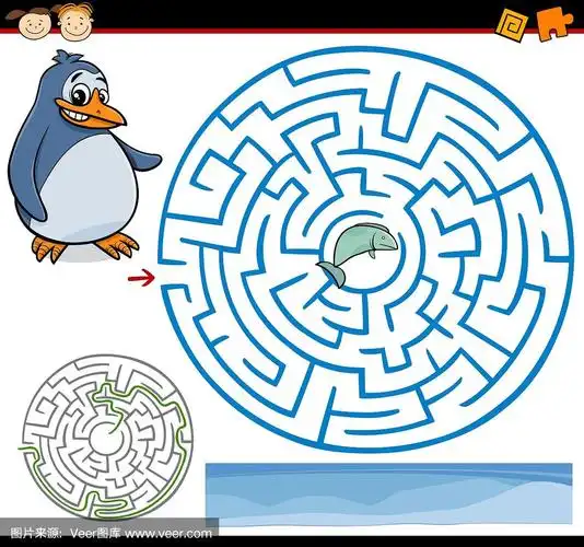 卡通迷宫或迷宫游戏